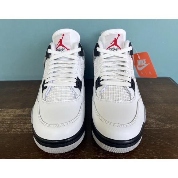 Air Jordan 4 Retro OG White Cement 2025 Men\'s Size 15 FV5029-100 DAMAGED LID main image 5